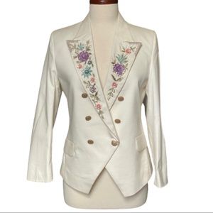Hand embroidered double press jacket
